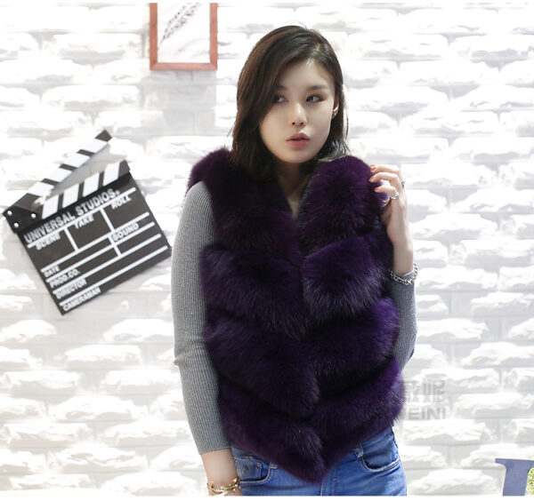 fox fur vest for girl - 图片 4